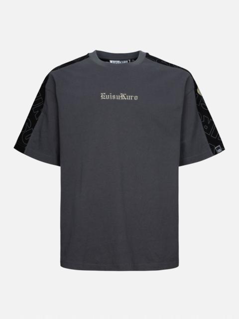 EVISU Allover EVISUKURO Print and Embroidery Loose Fit T-Shirt