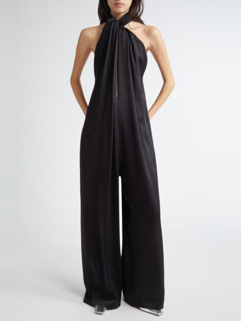 Stella McCartney Stella McCartney Envers Satin Jumpsuit in Black at Nordstrom