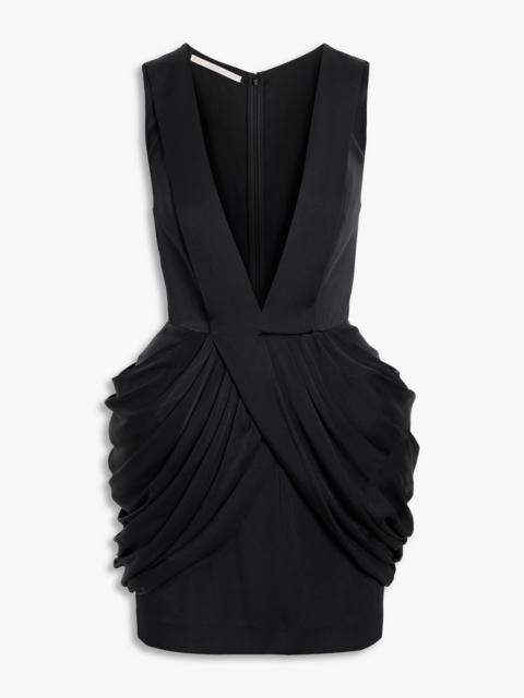 Stella McCartney Pleated satin-crepe mini dress