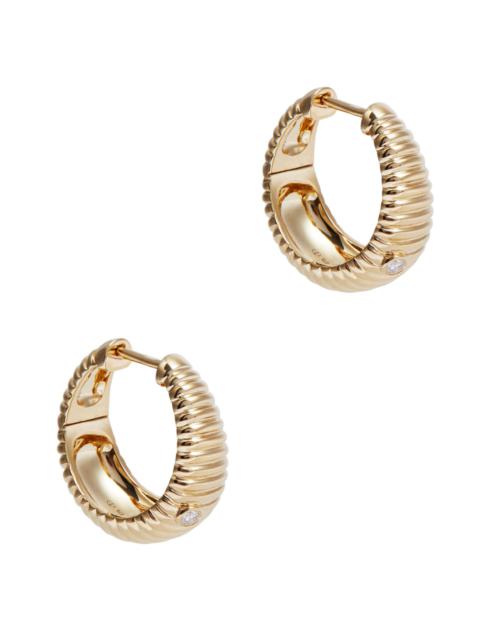 Yvonne Léon Paires De Creoles Berlingot 9kt gold hoop earrings