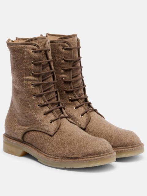 Max Mara Baker cashmere combat boots