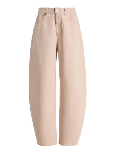 CLOSED Jazzie Rigid Mid-Rise Cropped Barrel-Leg Jeans pink