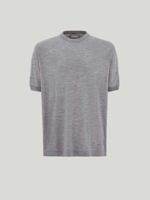 Canali IMPECCABILE SUPER 120'S WOOL GRAY MELANGE T-SHIRT
