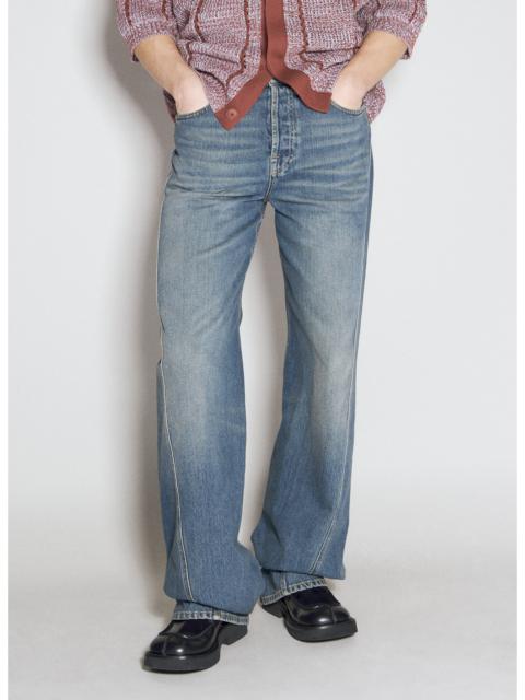 Lanvin Lanvin Men Baggy Twisted Jeans