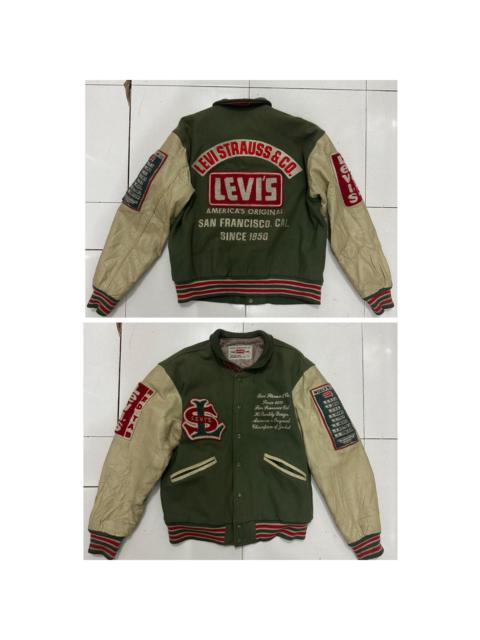 Other Designers Vintage - RARE LEVIS LEATHER VARSITY JACKET