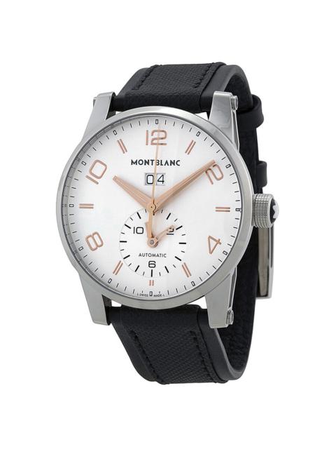 Montblanc Montblanc Timewalker Automatic White Dial Black Leather Men's Watch 110579