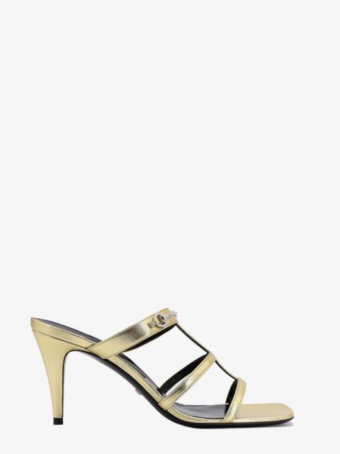 Gucci Woman Slider Woman Gold Sandals
