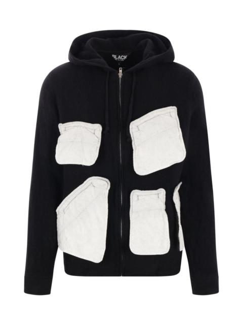BLACK COMME des GARÇONS FLAP-POCKET HOODIE
