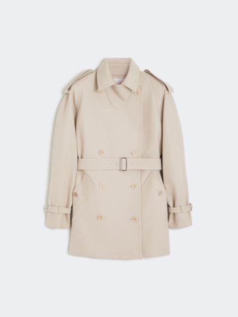 Max Mara Short trench coat in cotton - SAND