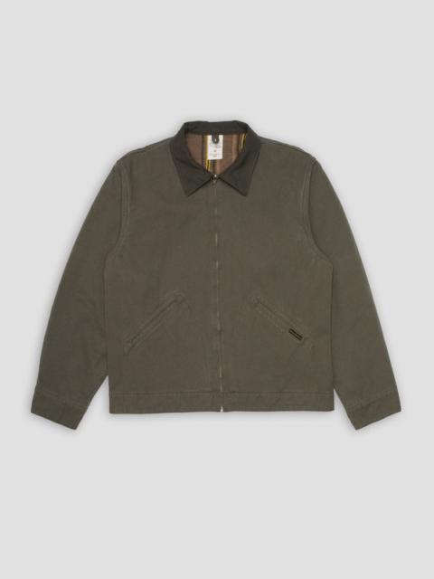 Nudie Jeans Blake Zip Jacket Duck Canvas Green