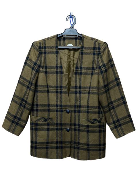 Other Designers Vintage - 💥last call💥Japanese Pole Qeen Checked Jacket Like Burberry