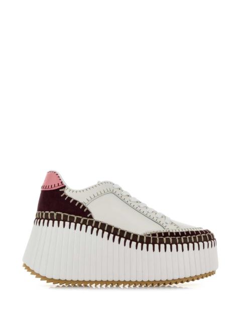 Chloé Chloe Women White Leather Nama Sneakers