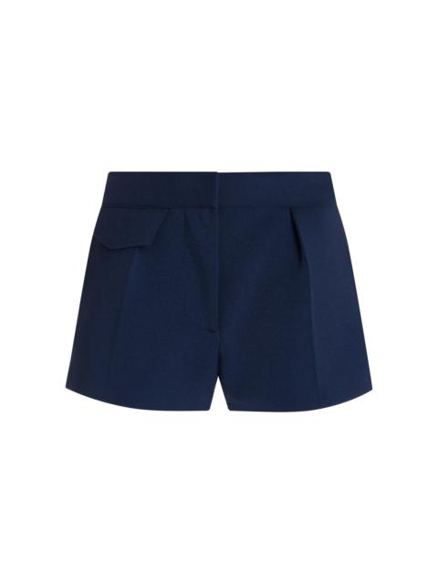 BRANDON MAXWELL The Nedra Tailored Knit Shorts navy