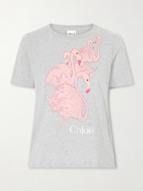 Chloé Printed Cotton-jersey T-shirt