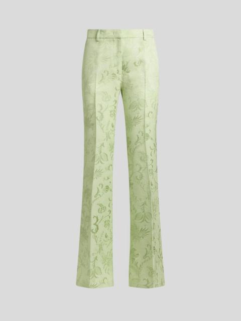 Etro JACQUARD BOOTCUT TROUSERS WITH FLORAL MOTIF