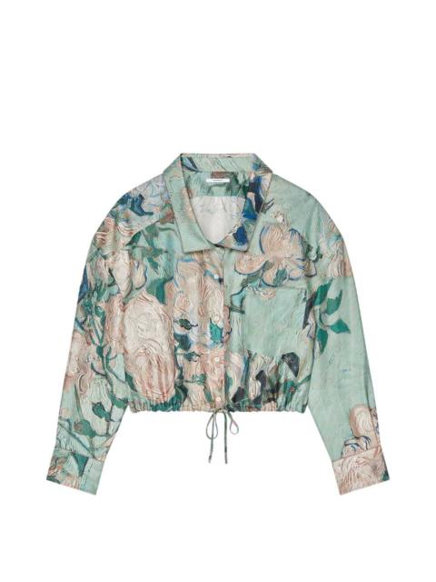 Givenchy Givenchy Women Short Silk Shirt With Rose Print