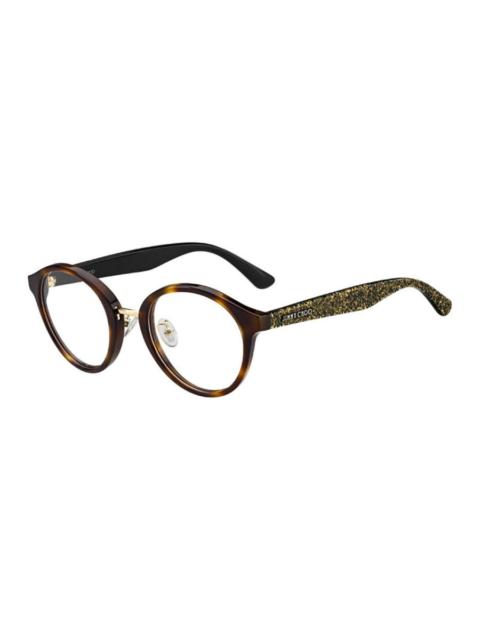 JIMMY CHOO Jimmy Choo Ladies Brown Round Eyeglass Frames JC197/F 0OCY00