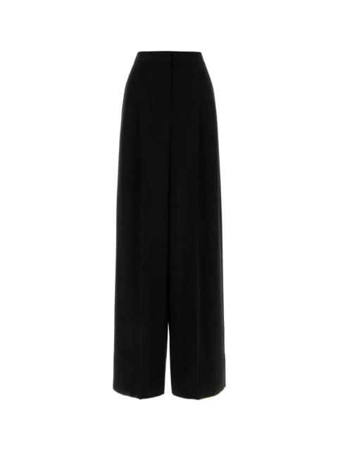 Max Mara Black Cady Lino Wide-leg Pant