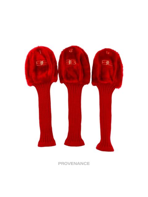 BALENCIAGA Balenciaga Golf Club Sock Set - Red Faux Fur