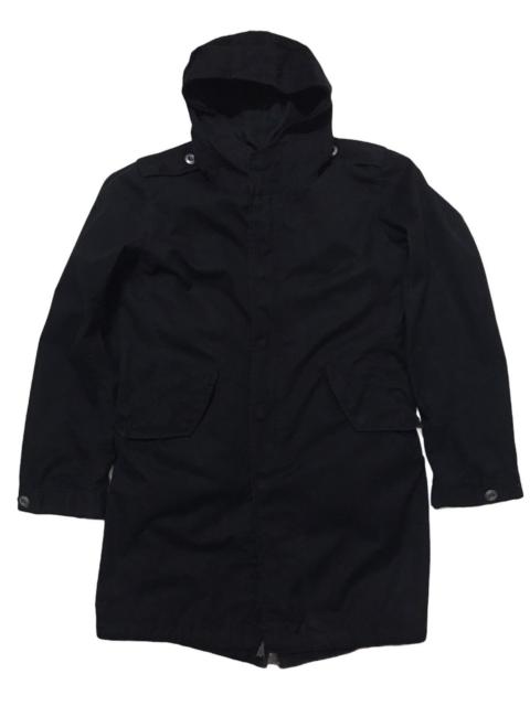 Other Designers Ships Jet Blue Fishtail Parka with Removable Vest Lining