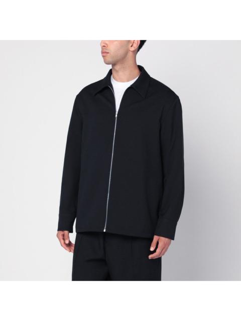 Jil Sander Midnight blue lightweight jacket in technical gabardine