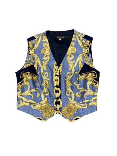 Other Designers Other - Vtg Tossioni Cravatta Milano Brogue Renaissance Silk Vest