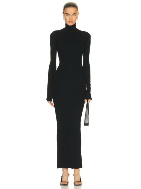 ÉTERNE Long Sleeve Turtleneck Maxi Dress