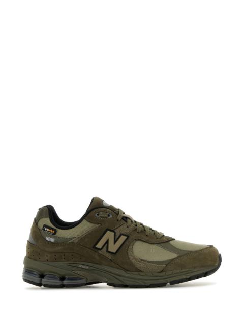 New Balance Army green suede and mesh 2002R sneakers
