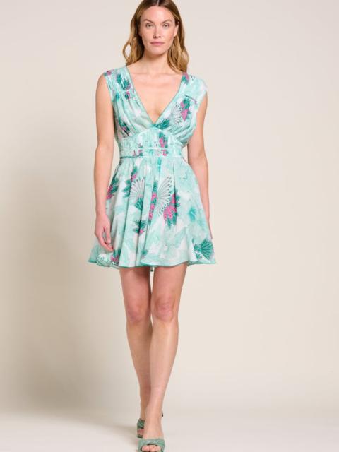 Poupette St Barth Mini Dress Ciao - Green Padang