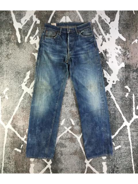 Other Designers Vintage - Vintage Canton Selvedge Jeans Distress Dirty Blue KJ2402