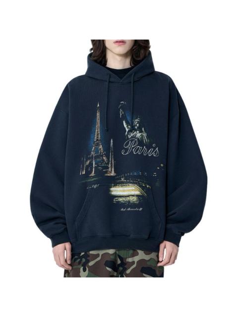 VETEMENTS VETEMENTS Black Paris Tourist Hoodie New & Authentic (Men's