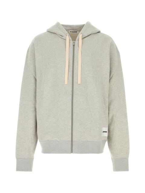 Jil Sander Melange grey cotton sweatshirt