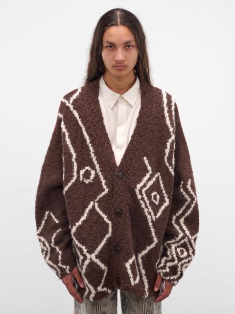 CMMN SWDN Ilya Brown Alpaca-Wool Cardigan