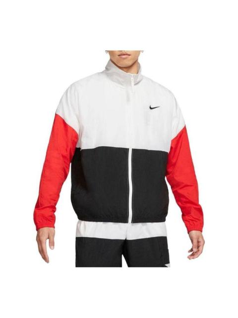 Nike Nike Starting 5 Basketball Jacket Coat Full Zip 'Black Red White' CW7348-101