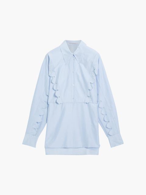 Stella McCartney Scalloped cotton and silk-blend shirt