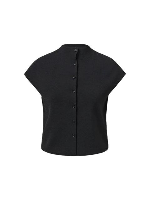 AMOMENTO cap-sleeve button cardigan