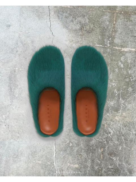 Marni Green Fussbett Sabot Loafers