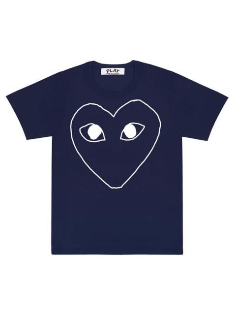 Comme des Garçons PLAY White Outline Tee Unisex