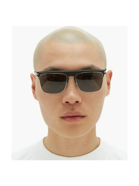 Loewe NEW Loewe LW40006U 20A Metal Black Leather Grey Aviator Unisex Sunglasses