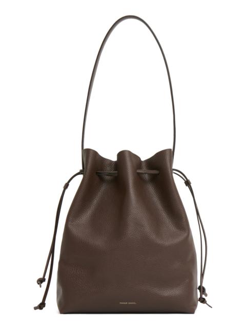Mansur Gavriel Mansur Gavriel Everyday Cabas Leather Drawstring Bucket Bag in Chocolate at Nordstrom