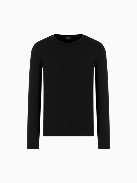 GIORGIO ARMANI ICON CASHMERE INTERLOCK CREW-NECK JUMPER