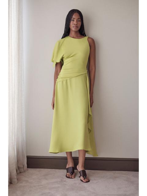 KAREN MILLEN Viscose Satin Drape Midi Dress