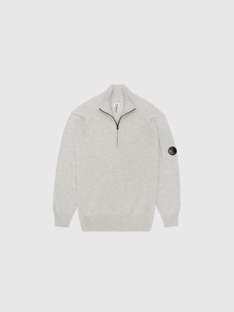 C.P. Company LAMBSWOOL GRS HALF ZIP SWEATER