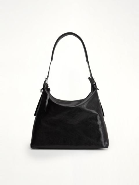 Lemaire Belted Hobo Bag in Dark Chocolate