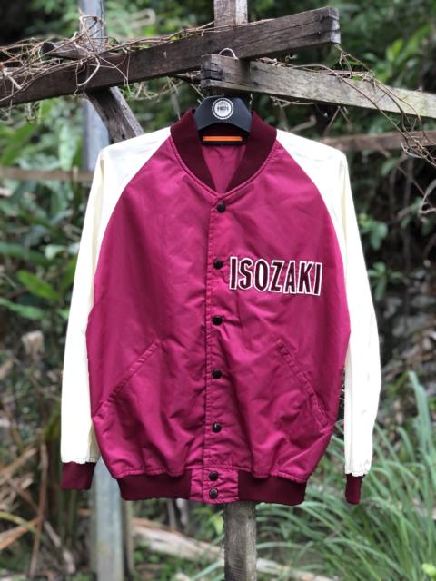 Other Designers Vintage - Vintage 80's Varsity Jacket Front-snap Button Two Tone