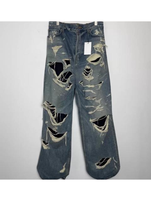 BALENCIAGA Balenciaga 21AW Large Destruction Denim Jeans