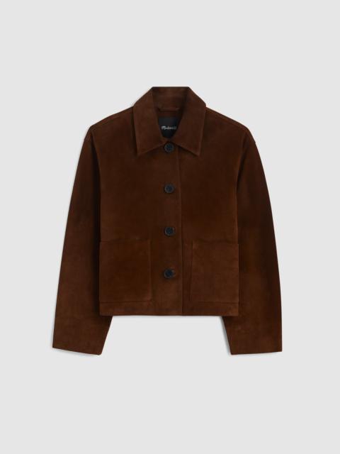 Madewell Boxy-Crop Jacket in Suede