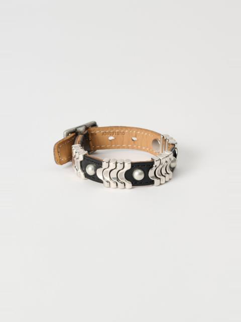 Our Legacy Wave Bracelet Black Chromexcel Leather