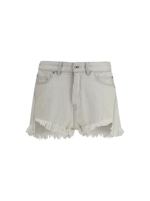 Rick Owens Rick Owens Shorts Temple Bias Cutoffs In Denim