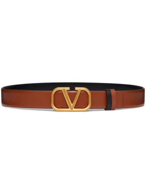 Valentino Leather Reversible Vlogo Belt